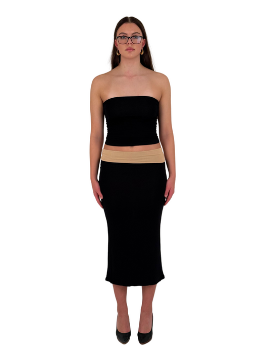 Zaiizy Twotones Long Skirt
