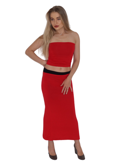 Zaiizy Twotones Long Skirt