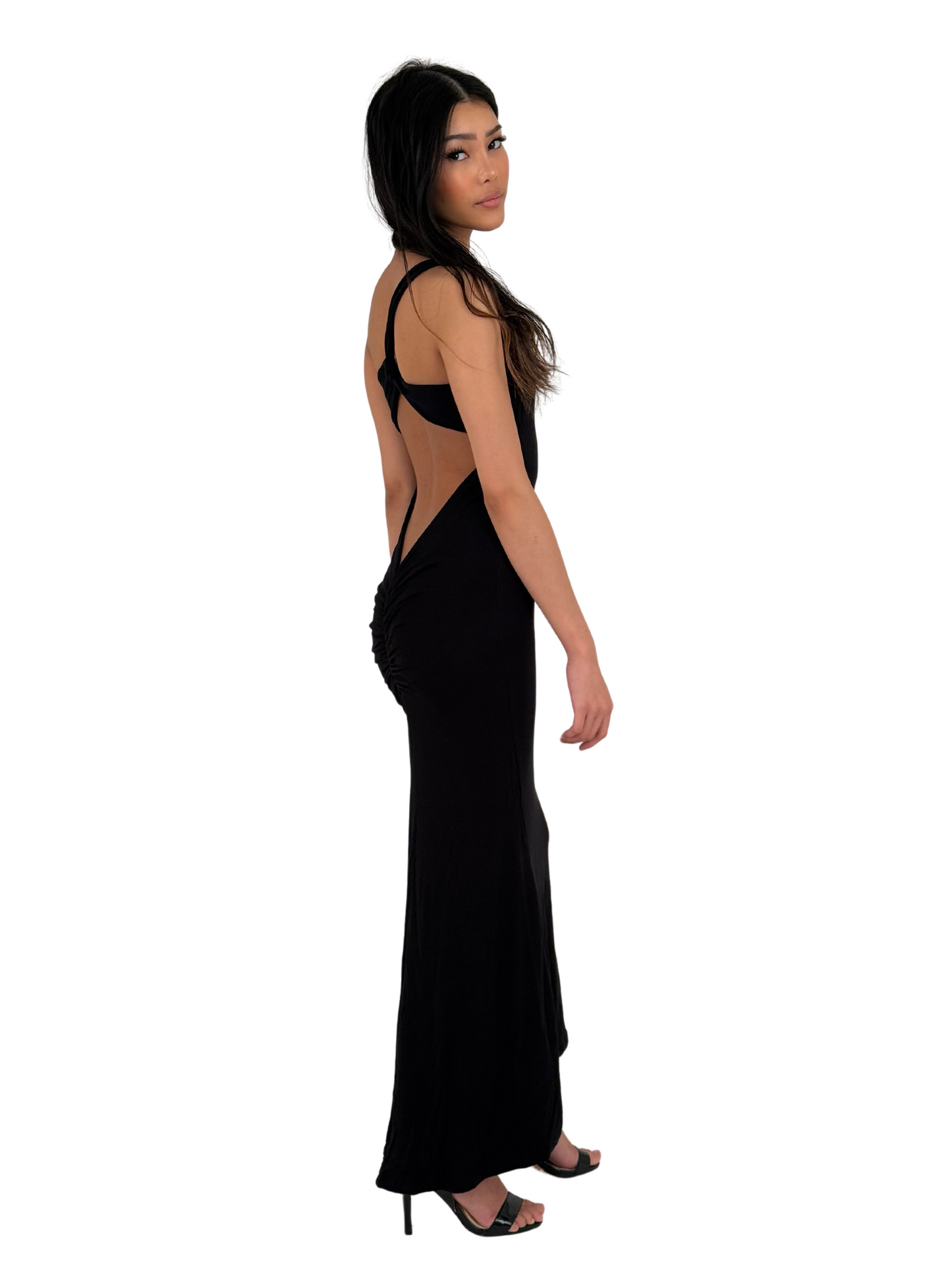 Zaiizy Open Back Soft Maxi Dress