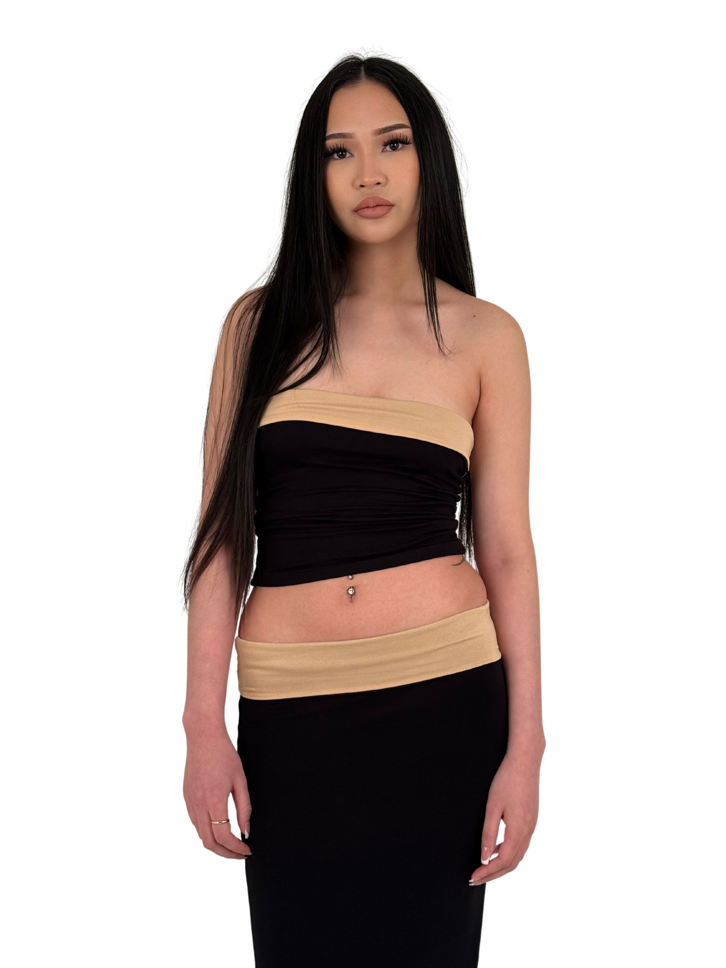 Zaiizy Twotones Long Skirt